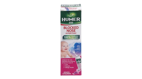 Xịt mũi Humer 050 Blocked Nose giảm nghẹt mũi cho bé chai 50ml