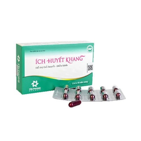 Bổ huyết điều kinh Ích Huyết Khang hộp 3 vỉ x 10 viên nang cứng