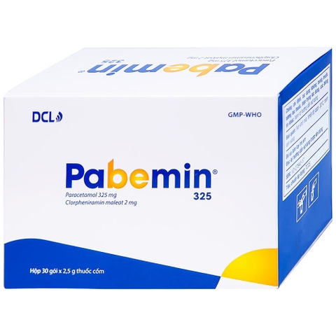Thuốc Pabemin 325mg Pharimexco giúp giảm đau hạ sốt (30 gói)