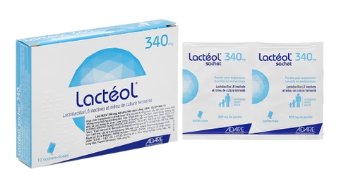 Bột pha hỗn dịch uống Lactéol 340mg trị tiêu chảy (10 gói x 800mg)