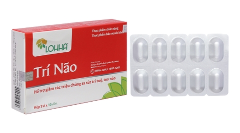 Lohha Trí Não hỗ trợ giảm triệu chứng sa sút trí tuệ, teo não hộp 30 viên