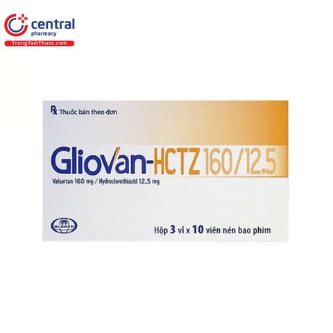 GLIOVAN HCTZ 160/12.5MG ABBOTT 3 VỈ X 10 VIÊN