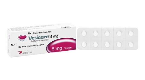 Vesicare 5mg trị tiểu không tự chủ(3 vỉ x 10 viên)