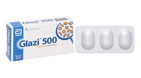 Glazi 500 trị nhiễm khuẩn (2 vỉ x 3 viên)