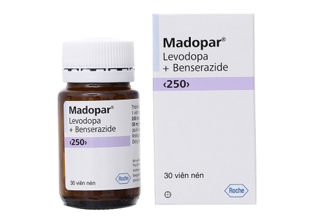 Madopar 250 trị Parkinson lọ 30 viên