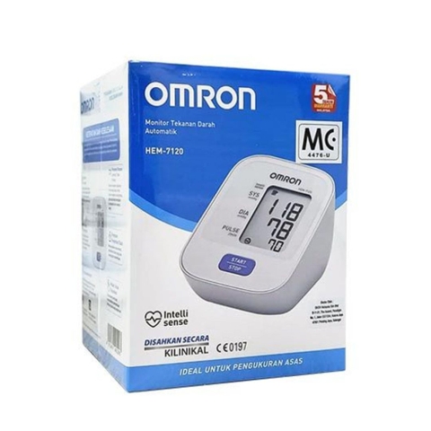 Máy đo huyết áp tự động Omron HEM-7120 hỗ trợ đo huyết áp và nhịp tim
