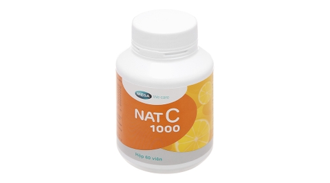 Nat C 1000 hỗ trợ tăng đề kháng chai 60 viên