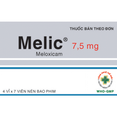 Thuốc giảm đau, kháng viêm Melic 7.5mg hộp 4 vỉ x 7 viên
