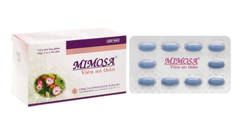 Mimosa Viên An Thần hỗ trợ trị mất ngủ, suy nhược thần kinh (5 vỉ x 10 viên)