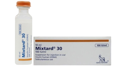 Hỗn dịch tiêm Mixtard 30 100IU/ml trị đái tháo đường (1 lọ x 10ml)