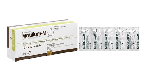 Motilium-M 10mg trị triệu chứng nôn và buồn nôn (10 vỉ x 10 viên)