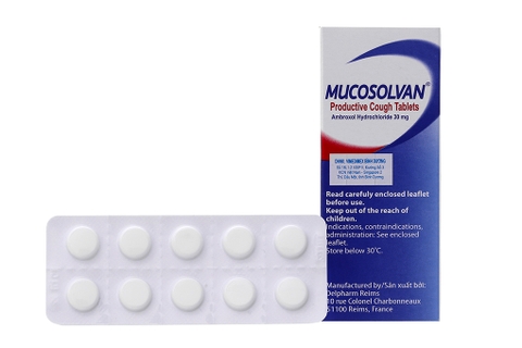 Mucosolvan 30mg loãng đàm trong bệnh lý hô hấp (2 vỉ x 10 viên)