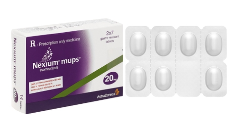 Nexium Mups 20mg trị trào ngược dạ dày, thực quản (2 vỉ x 7 viên)