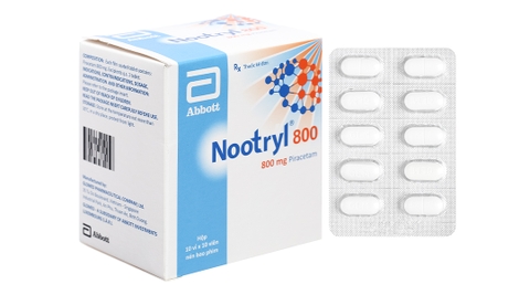 Nootryl 800 trị chóng mặt, giật rung cơ (10 vỉ x 10 viên)