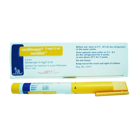 THUỐC NORDITROPIN NORDILET 5MG/1,5ML, HỘP 1 ỐNG X 5ML