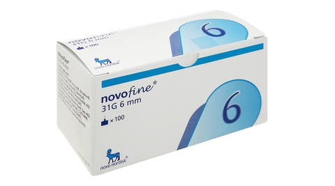 Đầu kim Novofine dùng cho bút tiêm của Novo Nordisk 31G (0,25 x 6mm) hộp 100 cái