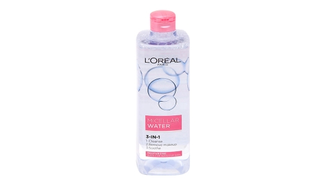 Nước tẩy trang L'Oréal Micellar 3 in 1 dưỡng ẩm cho da khô, da thường chai 400ml