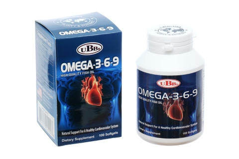 UBB Omega 3-6-9 hỗ trợ tuần hoàn, tốt cho mắt, não chai 100 viên