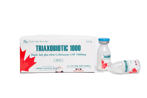 Triaxobiotic 1000 (Ceftriaxone) Tenamyd (H/10lọ)