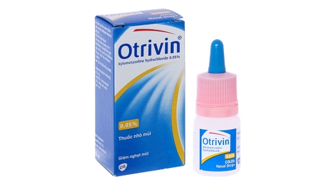 Dung dịch nhỏ mũi Otrivin 0.05% giảm triệu chứng nghẹt mũi chai 10ml