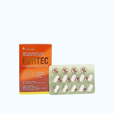 Thuốc Fortec 150mg Korea United điều trị tăng ammoniac huyết (50 viên)