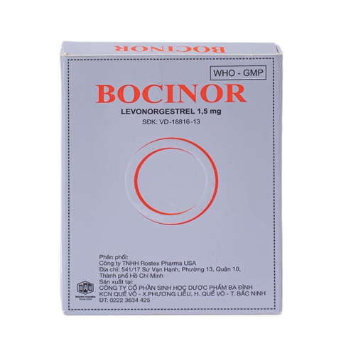 Thuốc tránh thai BOCINOR TAB 1.5MG (Hộp 1 Vi x 1 Viên)