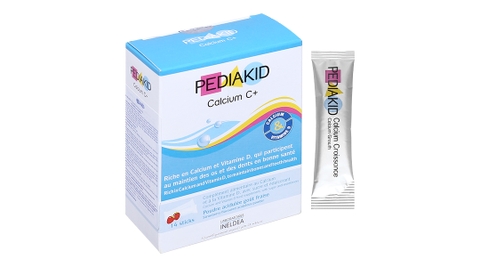 Pediakid Calcium C+ duy trì sức khỏe cho xương, răng hộp 14 gói x 2,595g