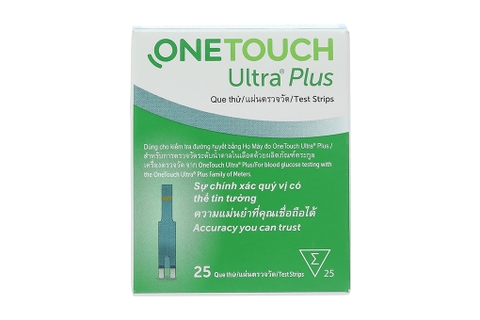 Que thử đường huyết Onetouch Ultra Plus hộp 25 que