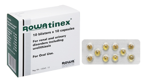 Rowatinex phòng và trị sỏi niệu, sỏi thận (10 vỉ x 10 viên)