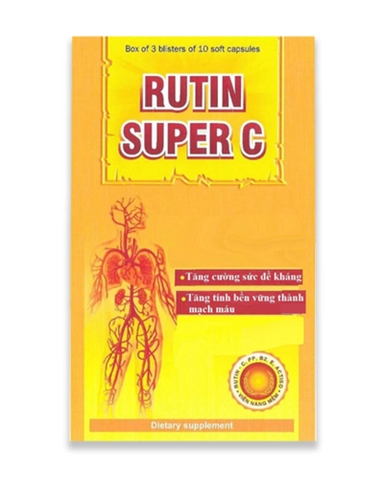 RUTIN SUPER C – HỖ TRỢ NGĂN NGỪA VIÊM NHIỆT MIỆNG, XUẤT HUYẾT VÀ PHÒNG CHỐNG TRĨ