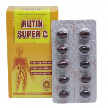 RUTIN SUPER C – HỖ TRỢ NGĂN NGỪA VIÊM NHIỆT MIỆNG, XUẤT HUYẾT VÀ PHÒNG CHỐNG TRĨ