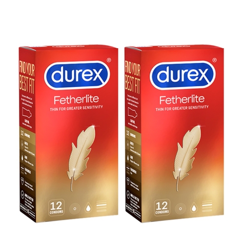 Bao cao su Durex Fetherlite vừa vặn, độ bảo vệ cao (12 cái)