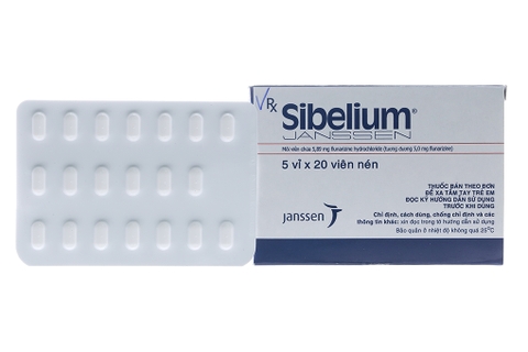 Sibelium 5mg trị đau nửa đầu (5 vỉ x 20 viên)
