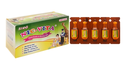 Siro Nic-Vita giúp trẻ ăn ngon, tăng chiều cao, phát triển tốt