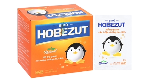 Siro HoBezut hỗ trợ giảm ho, bổ phổi hộp 20 gói x 5ml