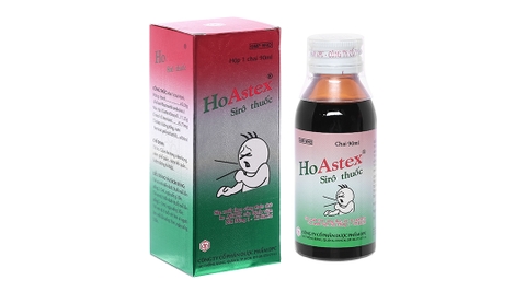 Siro HoAstex trị ho, giảm ho trong viêm họng, viêm phế quản, khí quản chai 90ml