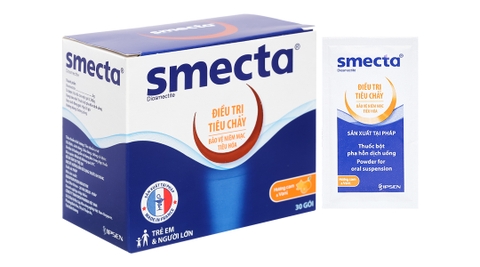 Bột pha hỗn dịch uống Smecta 3g trị các triệu chứng tiêu chảy cấp (30 gói x 3.76g)