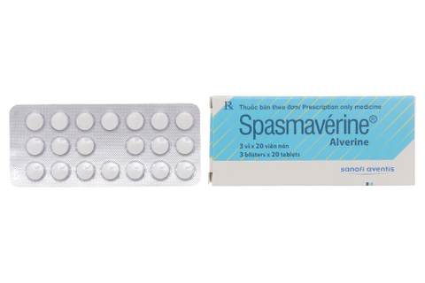Spasmavérine 40mg giảm đau do co thắt tiêu hóa (3 vỉ x 20 viên)