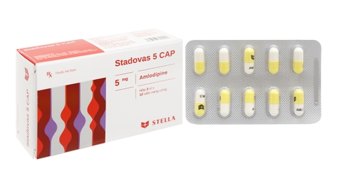 Stadovas 5 Cap trị tăng huyết áp, đau thắt ngực (3 vỉ x 10 viên)