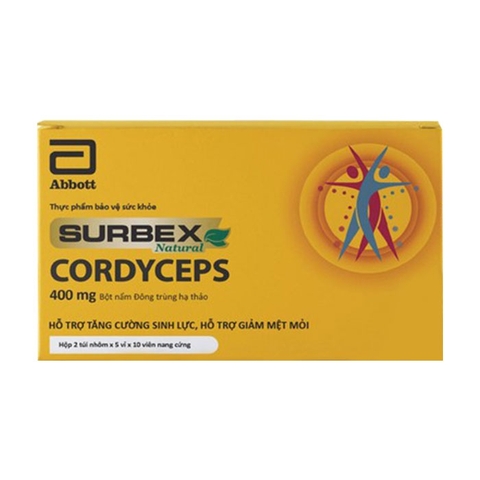 SURBEX NATURAL CORDYCEPS 400MG ABBOTT 100 VIÊN