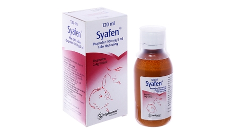 Hỗn dịch uống Syafen 100mg/5ml giảm đau, hạ sốt chai 120ml