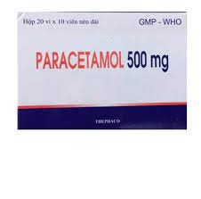 Thuốc Paracetamol 500mg Thephaco giảm đau gân khớp, đau lưng, hạ sốt (20 vỉ x 10 viên)
