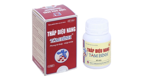 Thấp Diệu Nang Tâm Bình hỗ trợ giảm đau thần kinh tọa chai 60 viên