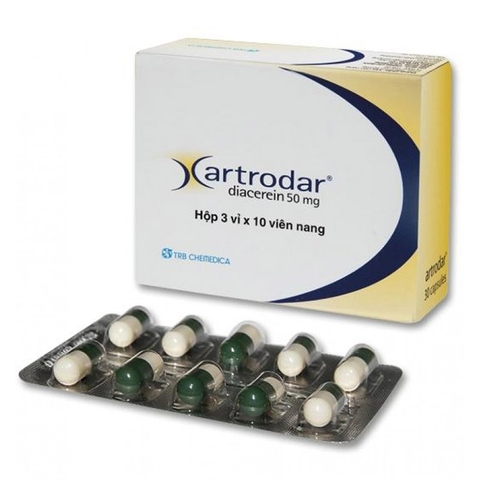 Artrodar 50mg trị triệu chứng thoái hóa xương khớp (3 vỉ x 10 viên)