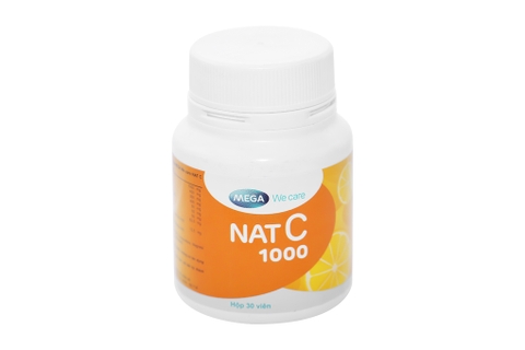 Nat C 1000 hỗ trợ tăng đề kháng hộp 30 viên