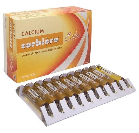 Dung dịch Calcium Corbiere Extra Sanofi bổ sung canxi (3 vỉ x 10 ống x 10ml)