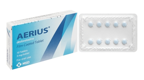 Aerius 5mg trị viêm mũi dị ứng, mày đay (1 vỉ x 10 viên)