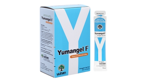 Hỗn dịch uống Yumangel F 1.5g trị viêm loét dạ dày, tá tràng (20 gói x 15ml)