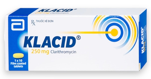 Thuốc Klacid 250mg Abbott điều trị viêm amidan, viêm tai giữa (10 viên)