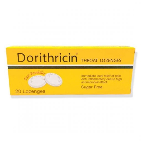 Viên ngậm Dorithricin Hyphens hỗ trợ điều trị nhiễm khuẩn miệng - họng (20 viên)